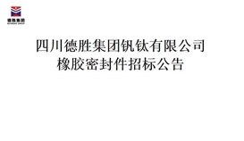 德勝集團橡膠密封件招標(biāo)項目