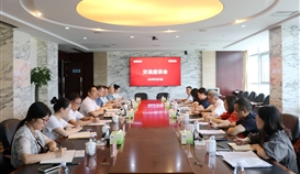 郵儲銀行四川省分行黨委委員、副行長周明一行到德勝釩鈦座談交流