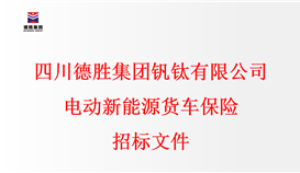 四川德勝集團(tuán)釩鈦有限公司電動(dòng)新能源貨車(chē)保險(xiǎn)招標(biāo)文件